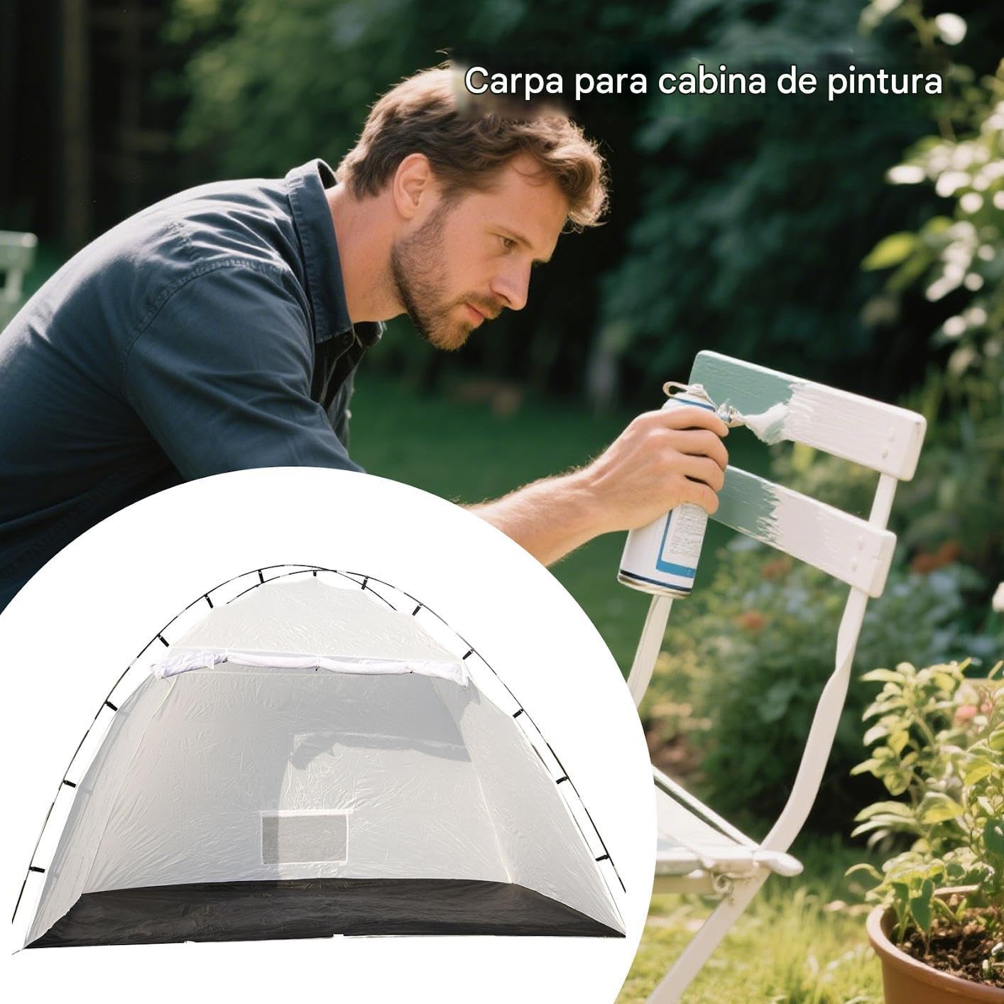 Cabina de Pintura Pintura en Aerosol con Dosel a Prueba de Viento y | Cabina de Pintura en Aerosol Plegable Tienda Gazebo Portátil con Aerógrafo para Pintar Muebles, Manualidades, Bricol