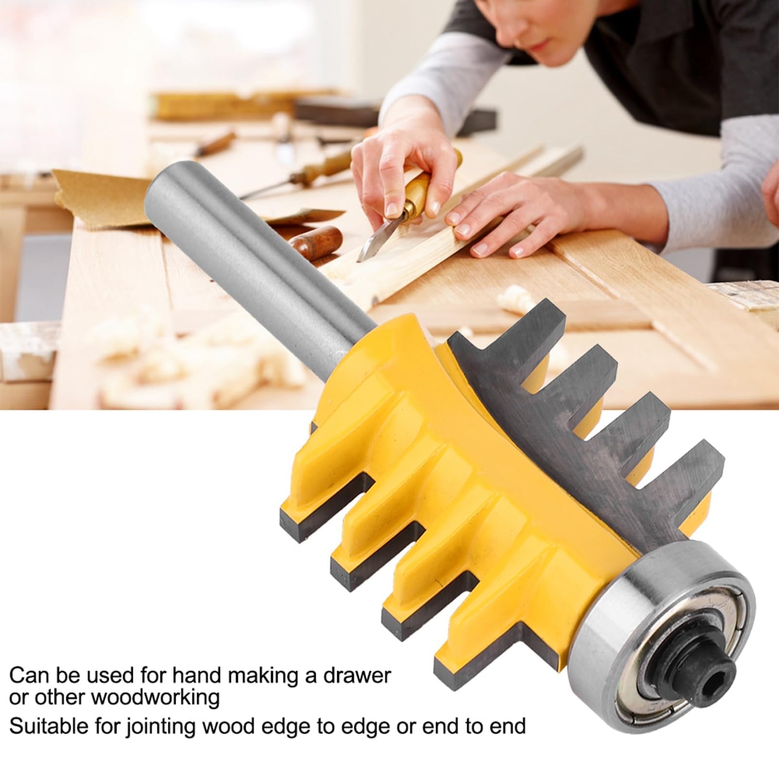 Fresa per fresa per giunti a pettine da 8 mm, fresa per lavorazione del legno per macchina per incidere per giuntare il legno da bordo a bordo o da 'estremità