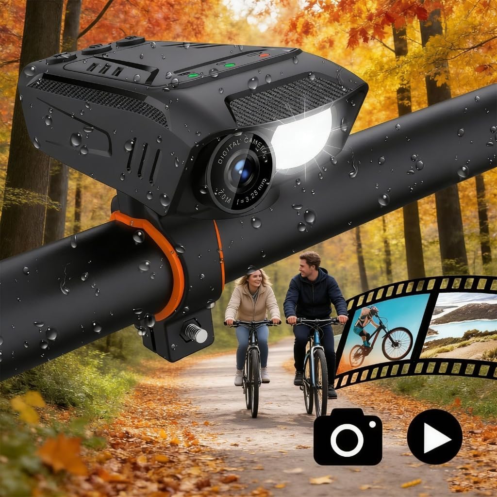 Water Resistant Cycling Video Device with Strong Build 1080P Recording and Speed Measurement for Outdoor Use