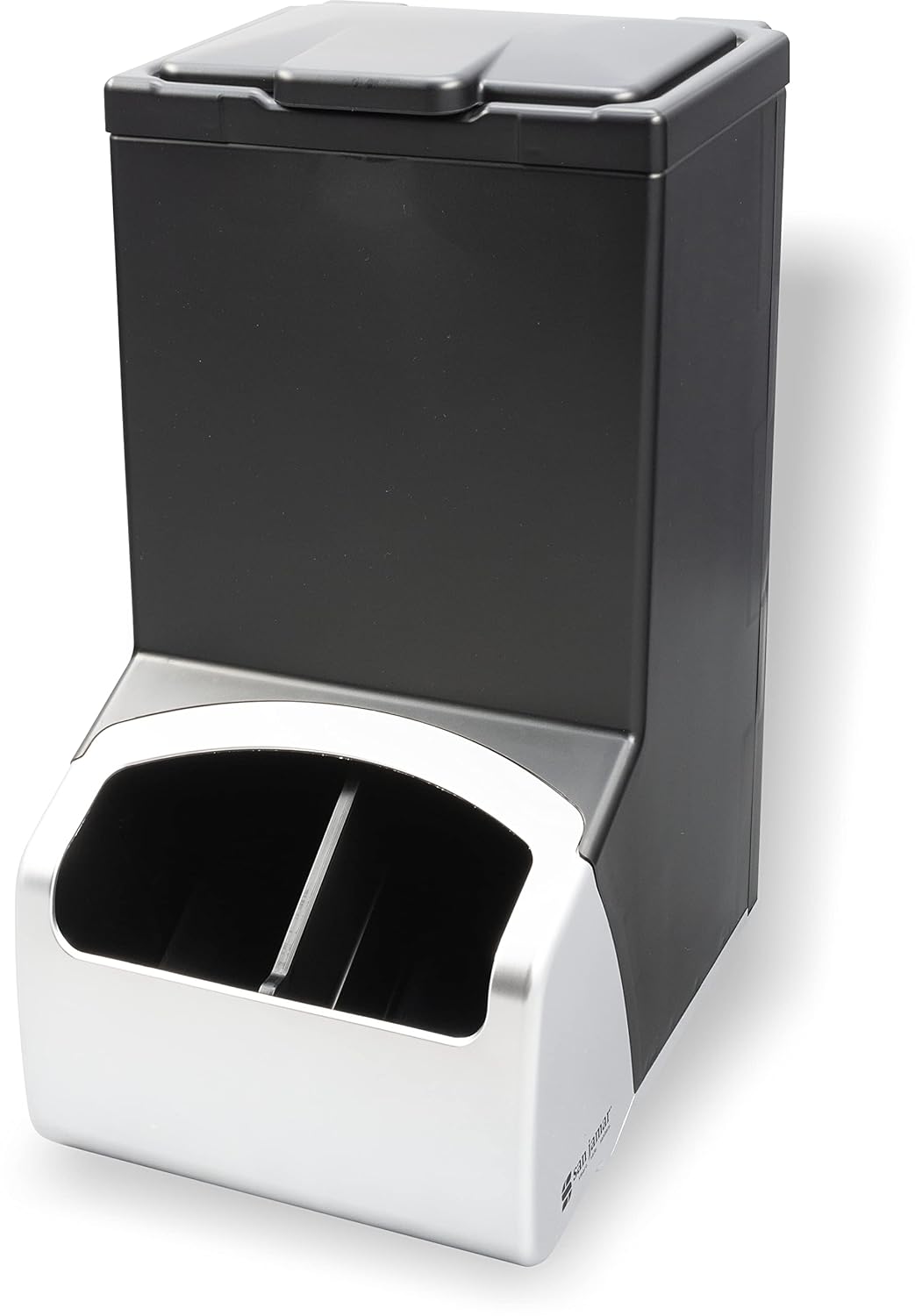San Jamar Plastic Countertop Modular Bulk Dispenser, 10.25 x 13.25 x 18.25 Inches, Black/Silver