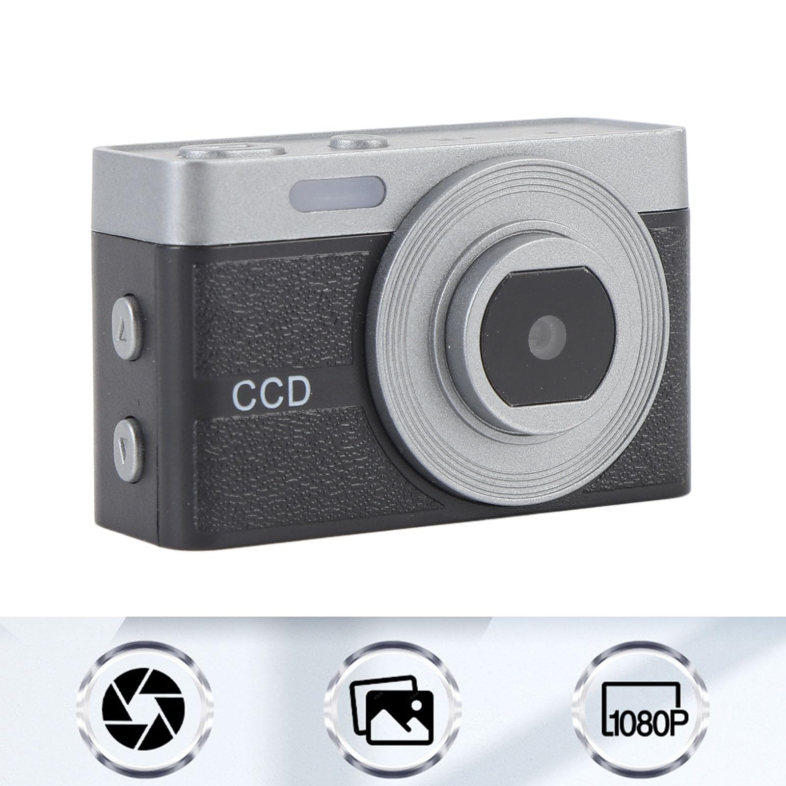 Mini Digital Camera with LCD Screen Full 1080P HD 12MP Small Compact Portable Video Recorder for Photography Video Recording, for Kids Students (Black)