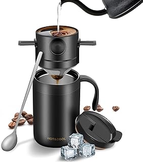 MACIFECI 16oz Camping Coffee Maker Pour Over Coffee Maker Camping Coffee Pot Portable Coffee Maker for Travel Camping Offices Backpacking Outdoor