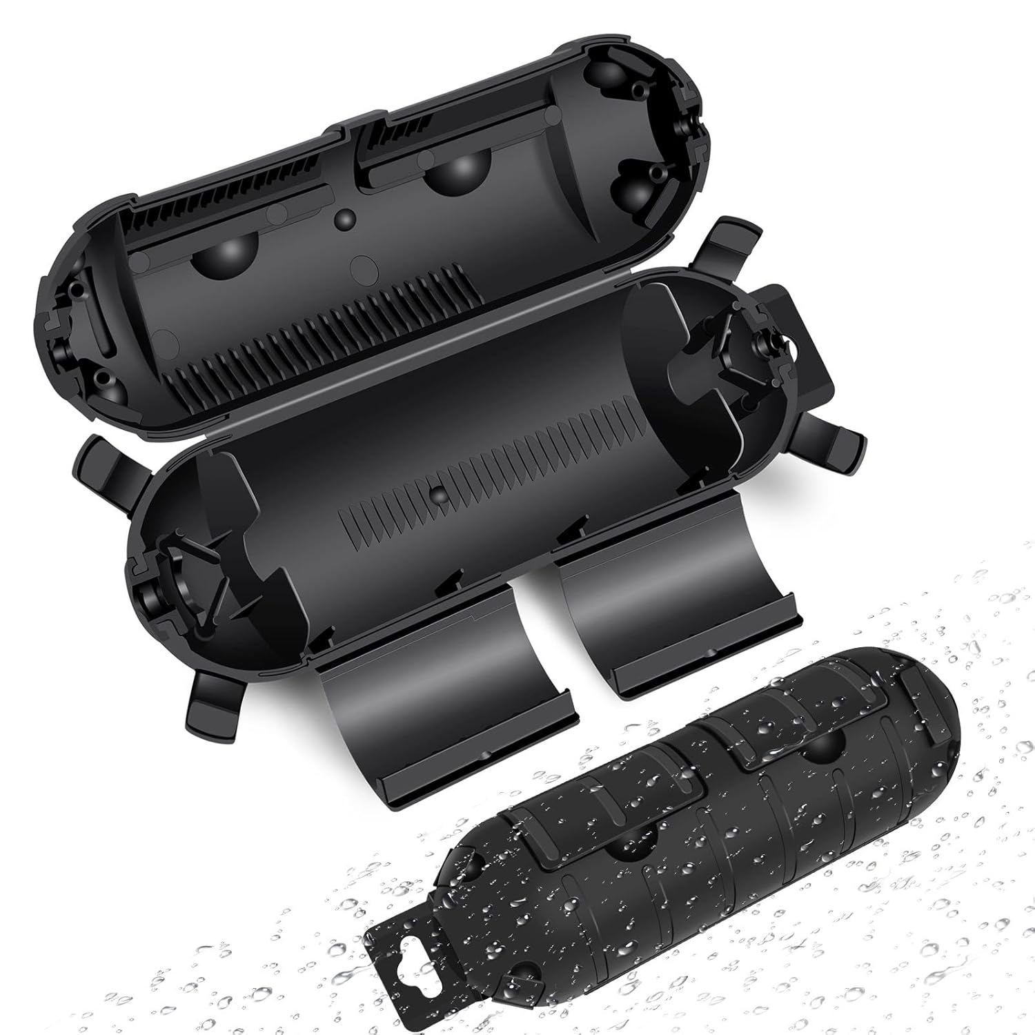 NineLeaf 2 Pack Outdoor Extension Cord Cover Waterproof, Weatherproof Electrical Connection Box, for AWG 12/14/16/18 Cords, Protect Outdoor Outlet, Plug, Socket, Christmas Holiday Decoration Light