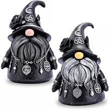 Yalikop 2 Pack Halloween Gothic Gnome with Witch Hat
