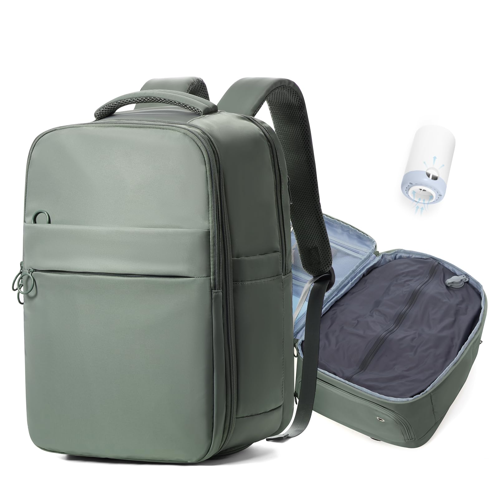 bergsalz Vacuum Backpack Travel Backpacks With Vacuum System Carry On Backpack With Pump Personal Item Travel Bag With Seal Packing Compression