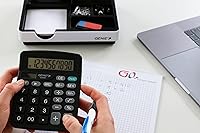 Vista 6 de Genie 220 MD - Calculadora de escritorio de 10 dígitos (energía solar y batería), diseño compacto, color negro