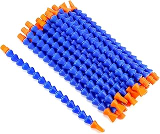 QWORK Pack of 20 Plastic 1/4 Round Nozzle for Hydraulic Machinery and Water Cooling System - Thread External Size 1/4