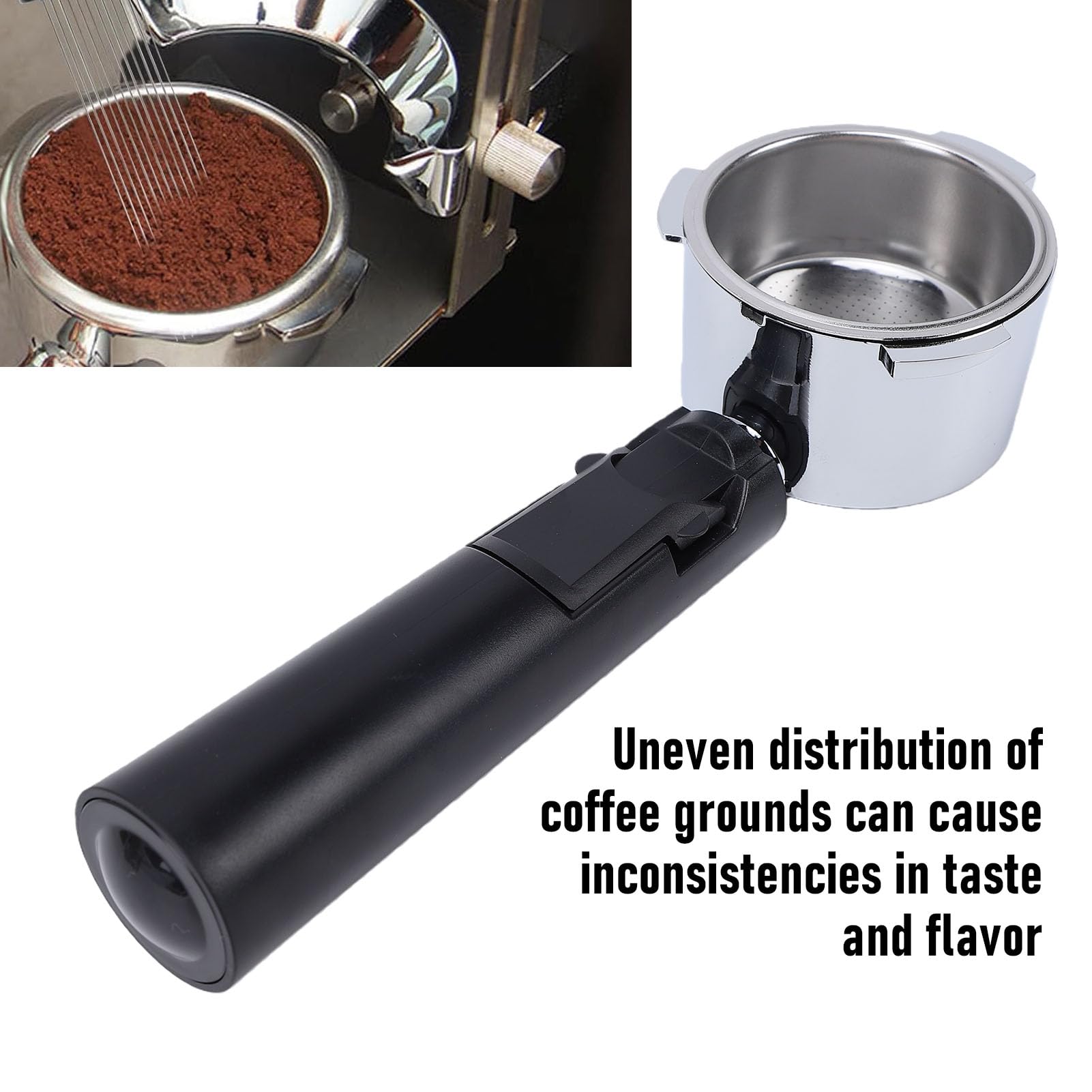 Zestaw Ubijaków do Dystrybutora Kawy Stal Nierdzewna ABS z kolbą, Sitko do Mieszadła i Mata Ubijakowa 51 Mm Akcesoria dla Domowych Baristów i Ekspresów Półautomatycznych
