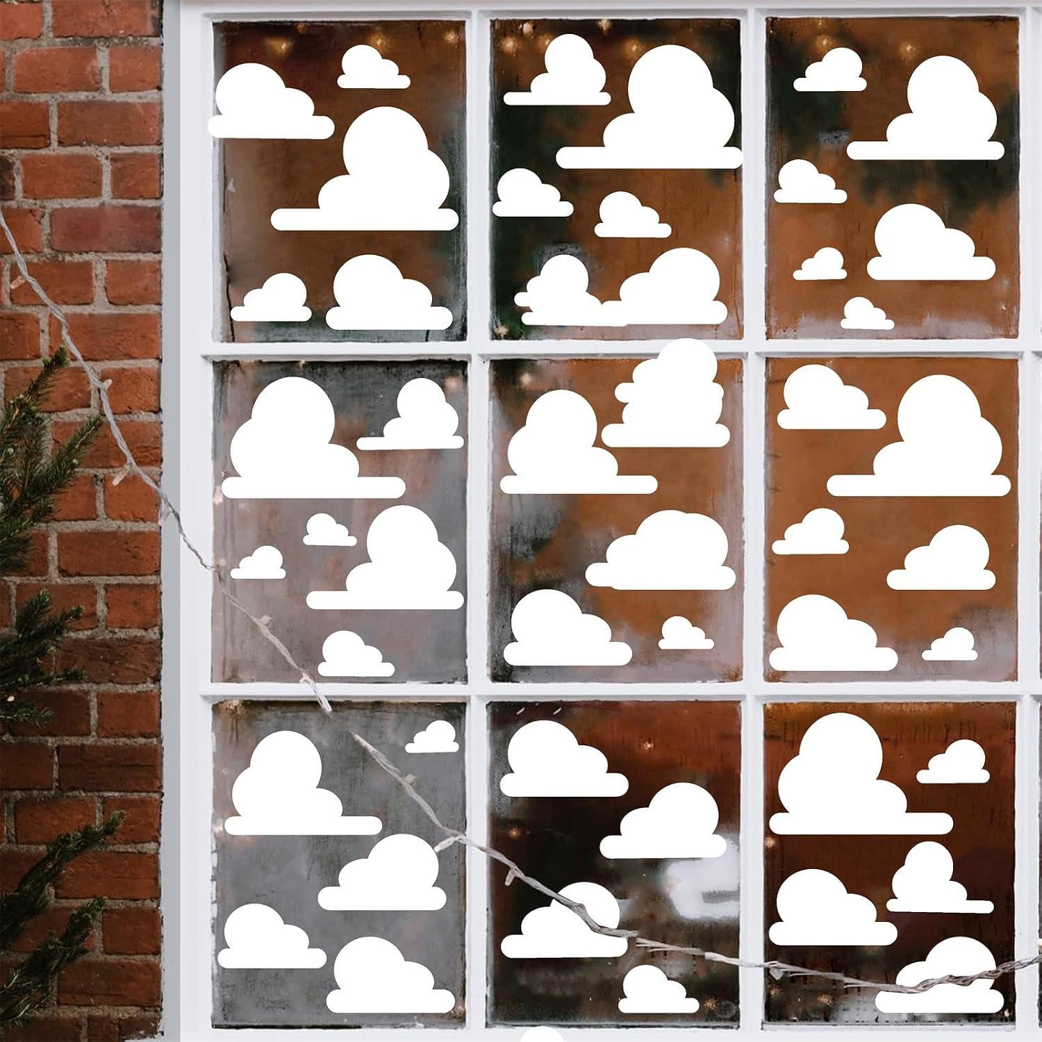 White Cloud Wall Decals Vinyl Clouds Wall Sticker Removable Cloud Decals Peel and Stick Kids Wall Stickers Removable Cute Clouds Stickers for Nursery Kid Bedroom Baby Room Playroom Decor