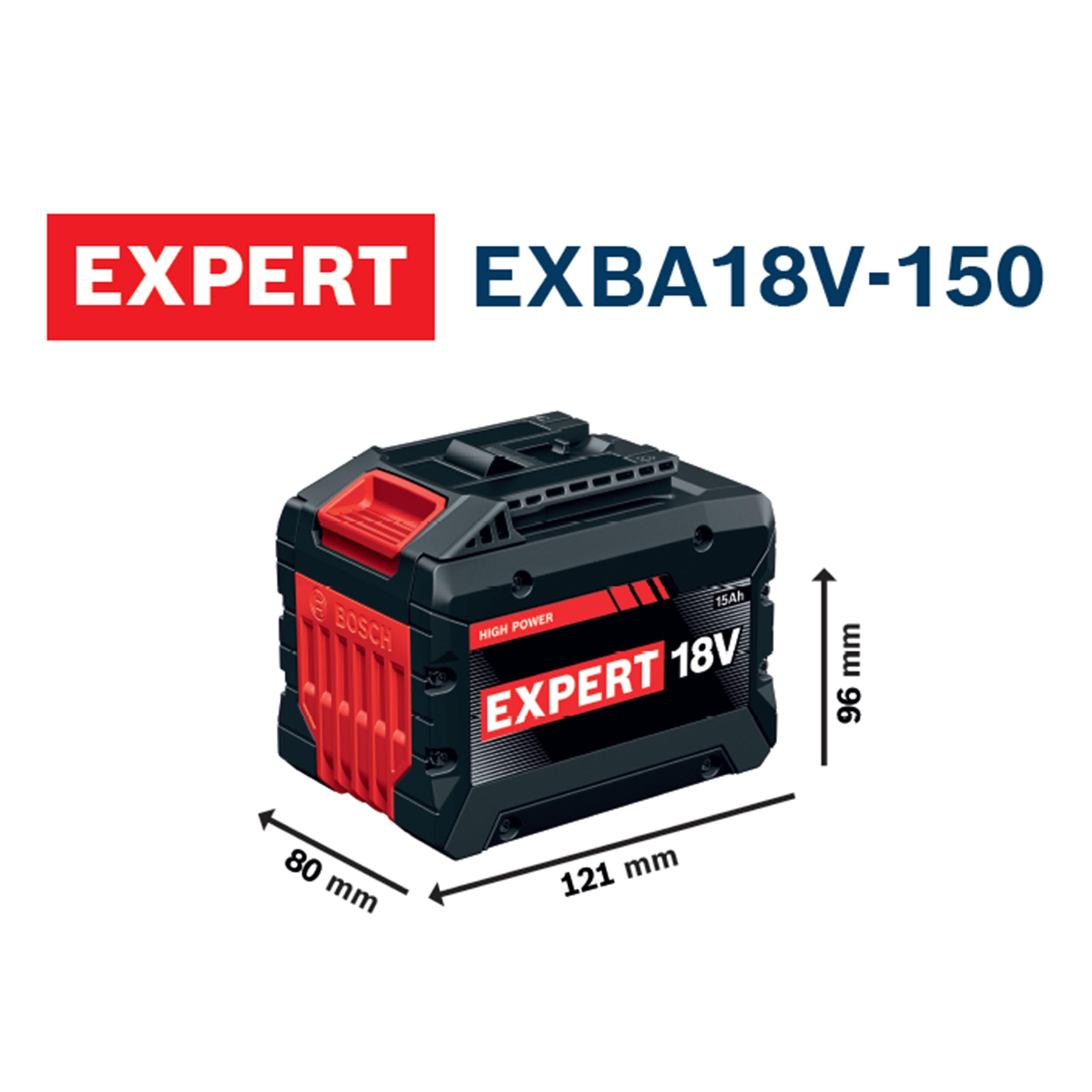 Bosch EXBA18V-150 - Batteria ad alta potenza da 18 V