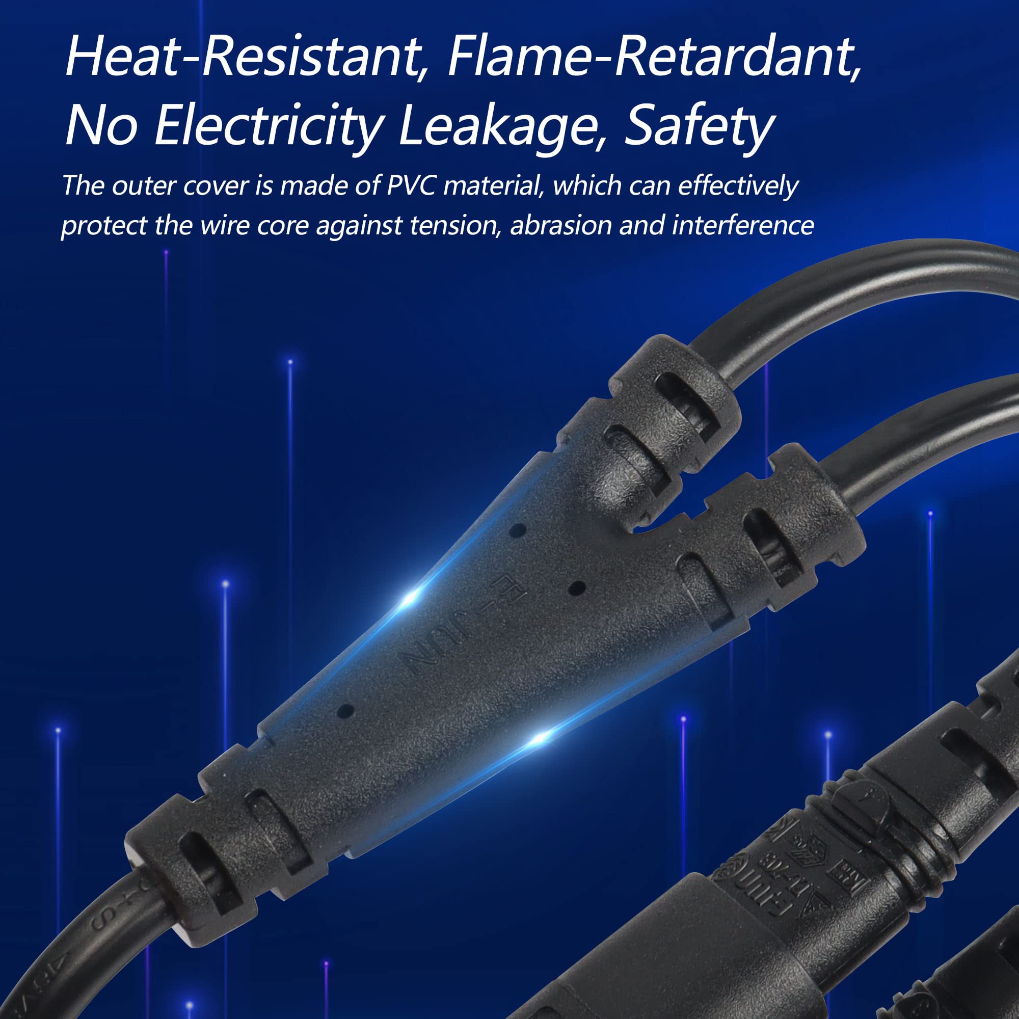 Cavo Splitter Eonvic 2 Pack: Adattatore Da C8 A Doppia C7, 30CM - Perfetto Per TV, Monitor E Altri Dispositivi