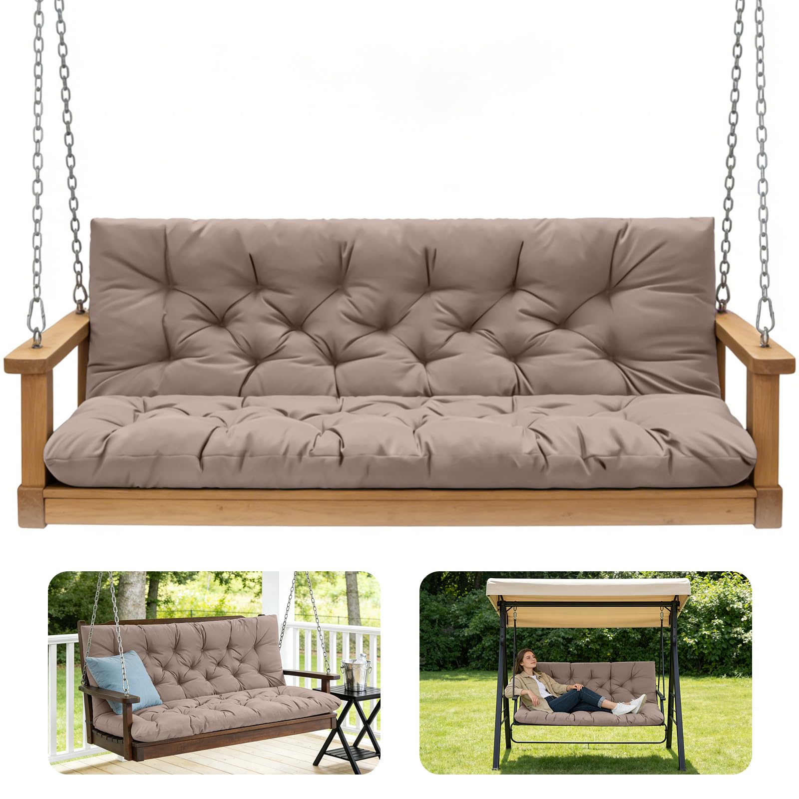 Amazon.com: GPQAWER Outdoor Swing Cushions,Waterproof Swing