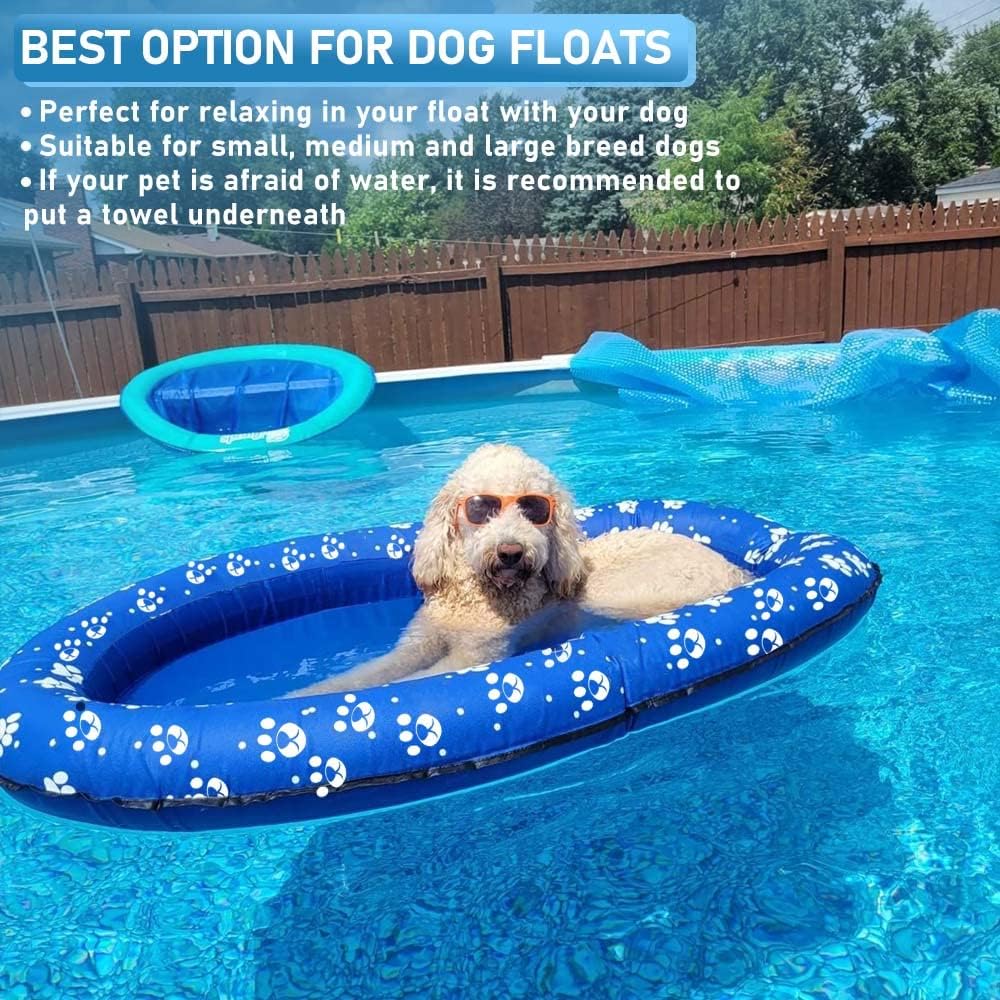 Salvagente Gonfiabile per Cani, Tessuto Oxford Antigraffio, Antiscivolo e Senza BPA, Portatile Salvagente per Animali Domestici, Perfetto per Spiagge, Piscine e Laghi in Estate