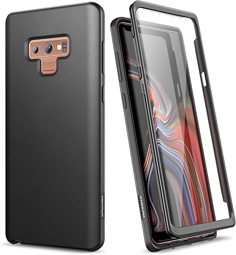 SURITCH Case for Samsung Galaxy Note 9,Built in Screen ProtectorSupport Wireless Charging Soft TPU Back Cover+PC Bumper Full Body Protective Case