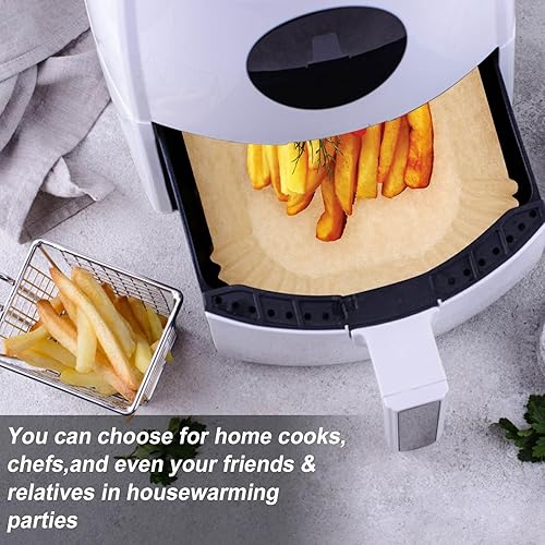 Miniatura 4 de Forros para freidora de aire, 200 unidades, forros de papel desechables para freidora de aire, resistentes a altas temperaturas, forro de pergamino