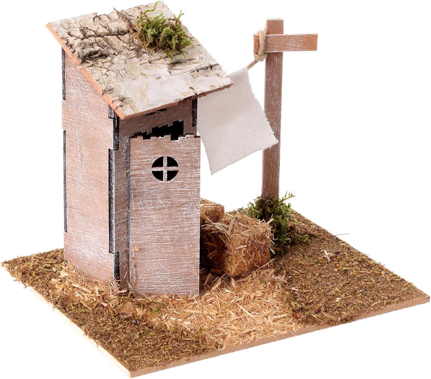 Latrine with Clothes Hanging 15x15x15 cm Nativity Scene 6 cm