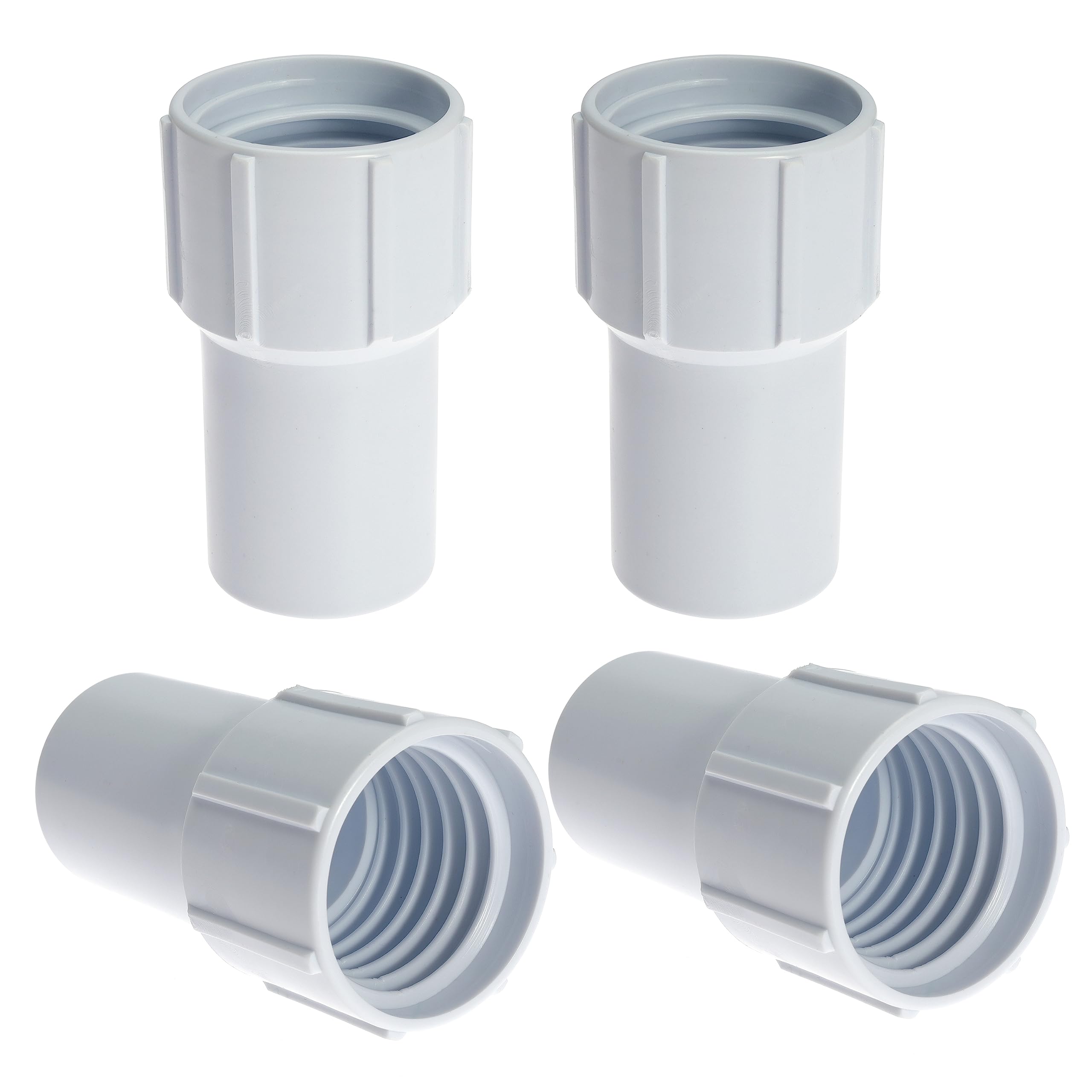TonGass (2-Pack) 1-1/2" Pool Hose Cuff Threaded Hose Cuff For Spiral Wound Swimming Pool Vacuums Hoses Connects The Vacuum Head To The Vacuum Skimmer Inlet Made Of Highly Durable ABS