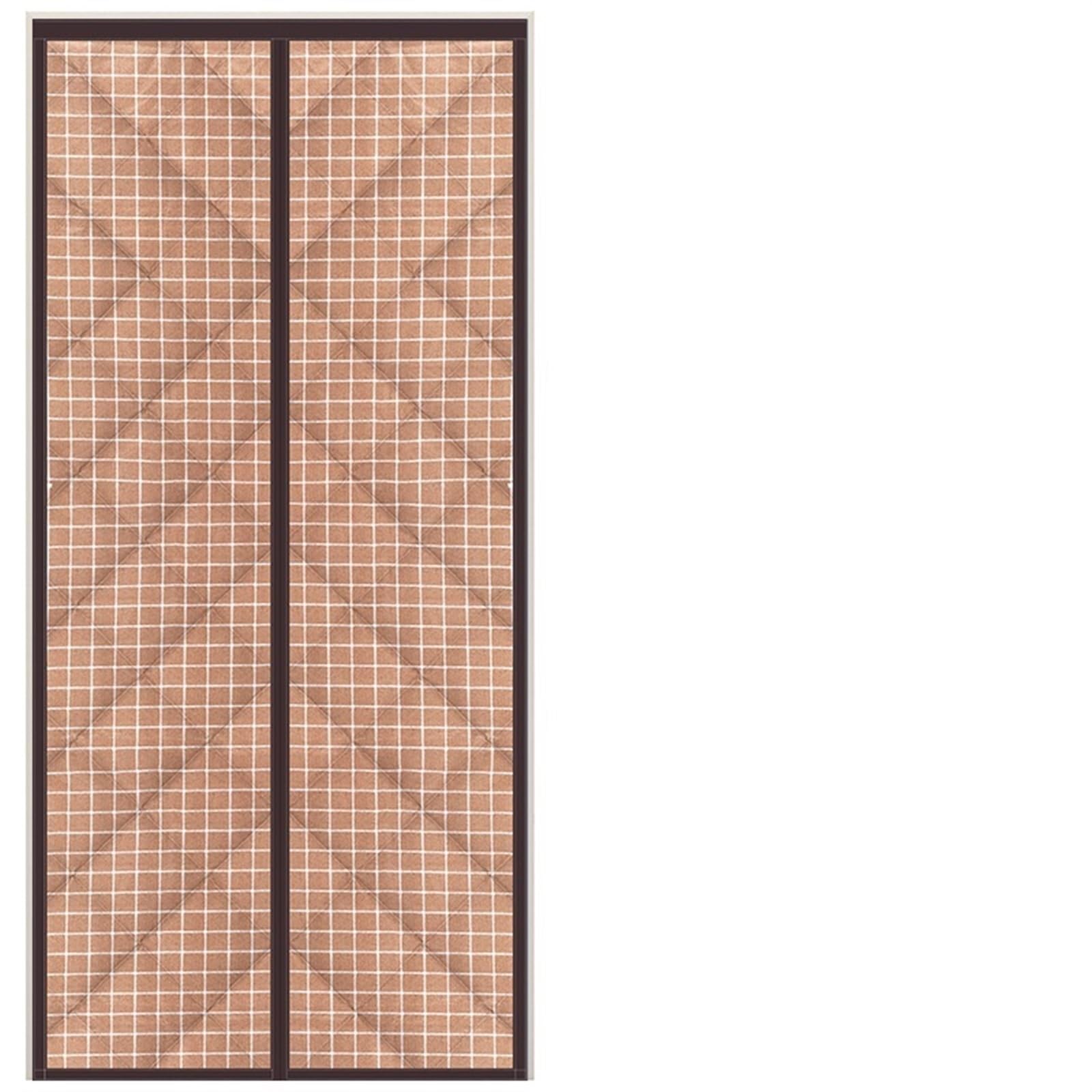 Tenda termica isolante per porta, per inverno e freddo, motivo scozzese, con motivo scozzese, 90 x 200 cm