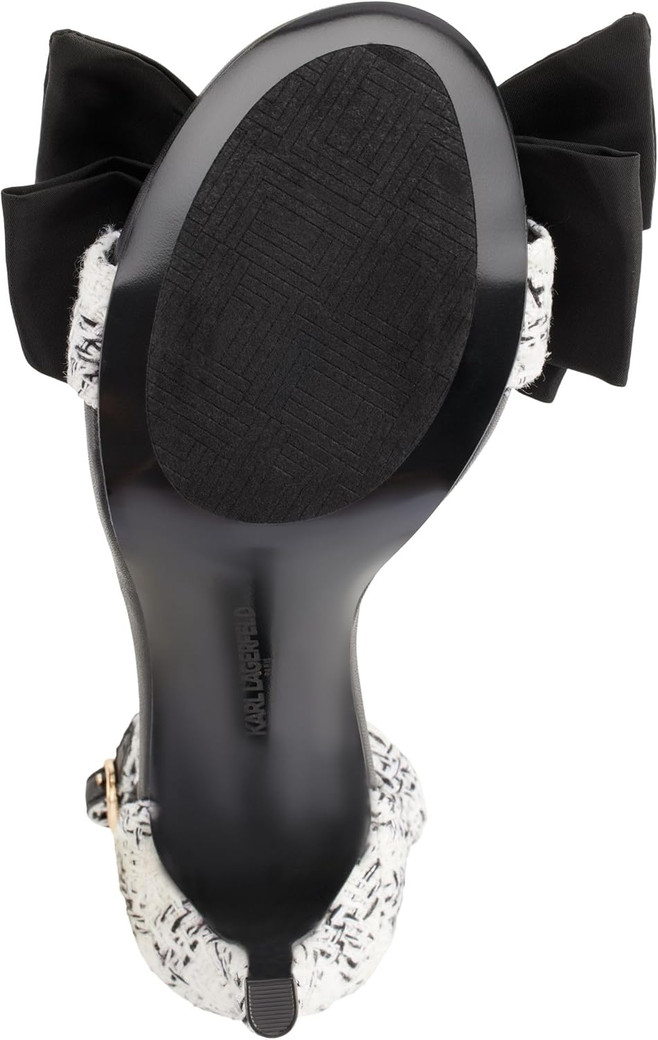 KARL LAGERFELD Women's Kenz Bow Evening Ankle Strap Heeled Sandals - Image 3