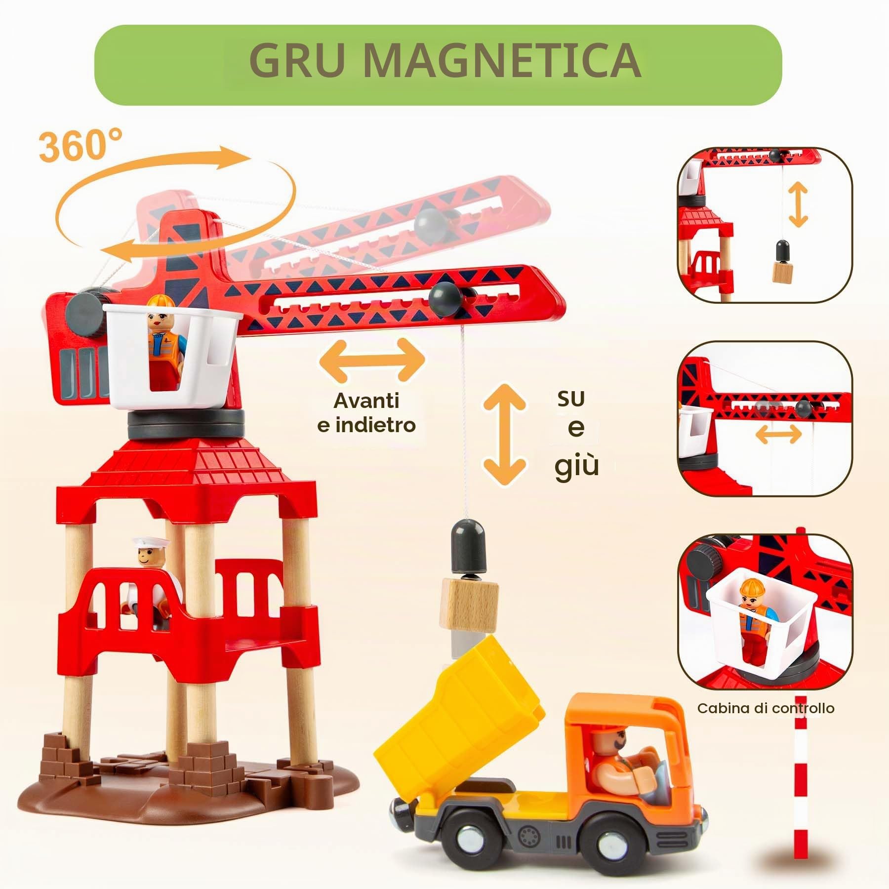 Set treno in legno