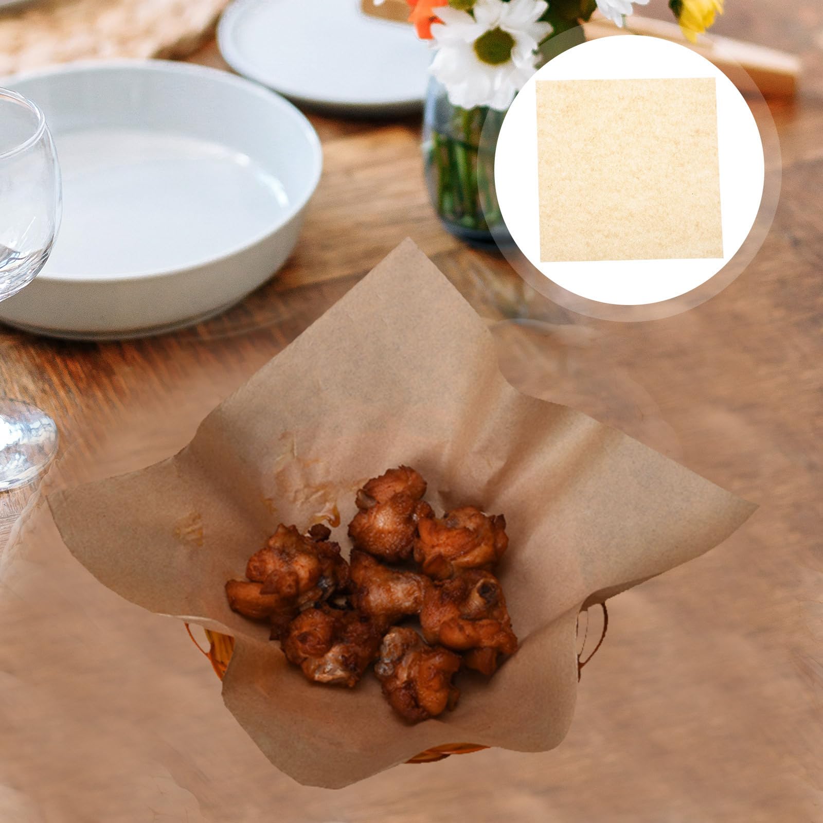 500 Feuilles Papier Absorbant Huile Alimentaire Épais Jetables Antigras pour Friture Cuisson Sandwichs Plateau Odeur