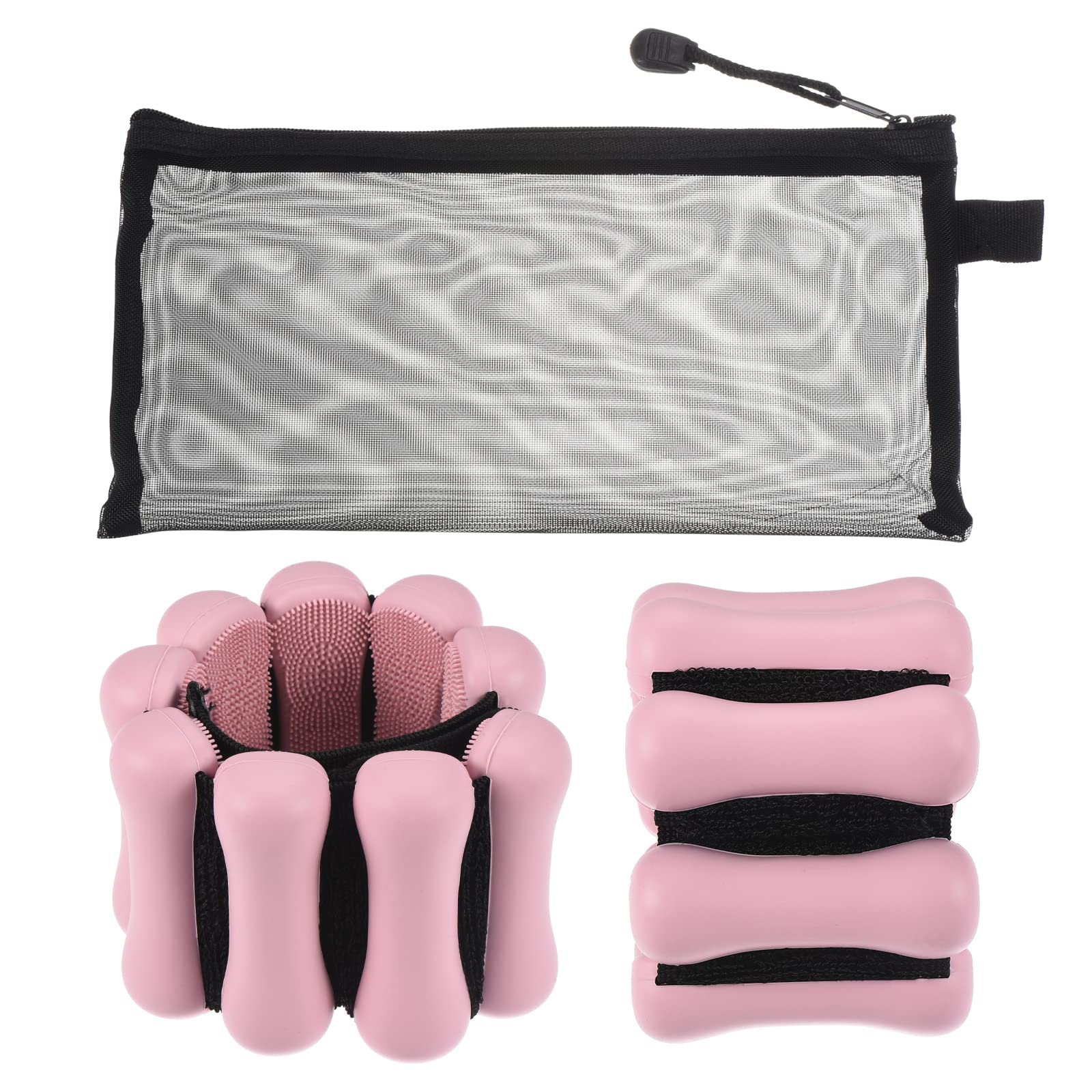 PATIKIL Muñeca Peso Pulsera para Mujer, 1 Par 2Lbs Ajustable Muñeca Tobillo Correa para Hombre Fuerza Entrenamiento Pierna Pesas para Yoga, Gimnasio, Danza, Caminar, Rosa