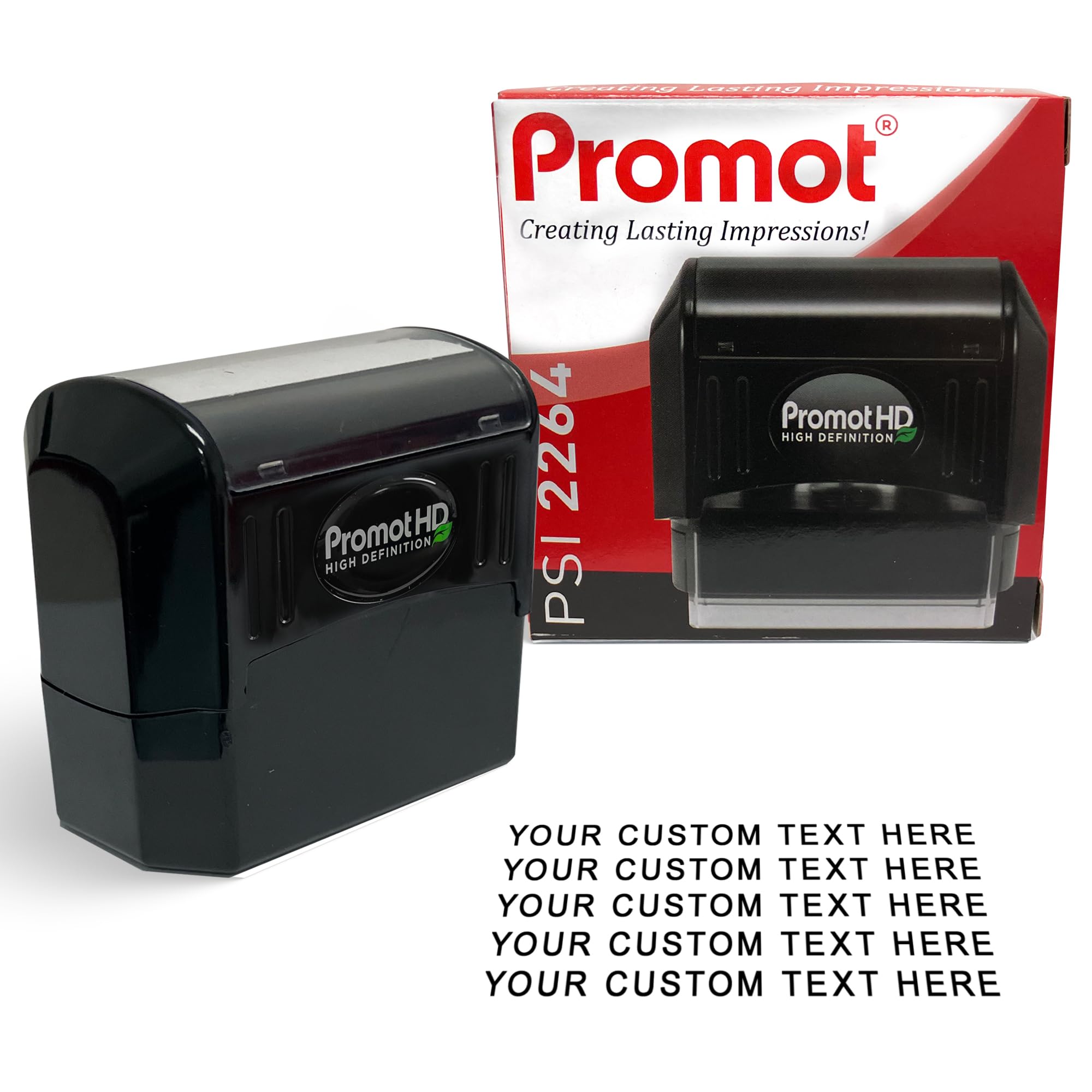 Promot Pre-Inked Stamps - Custom Stamp for Office & Business Use (Large)