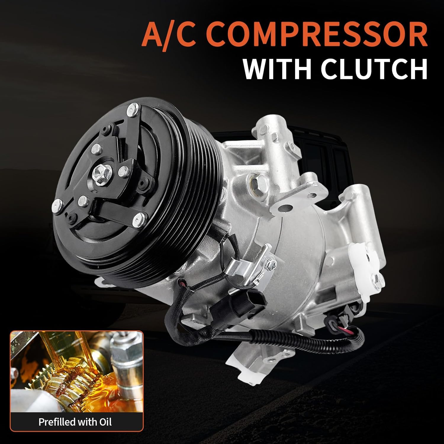 CO29272C A/C Compressor with Clutch Compatible with Honda Civic 2016 2017 2018-2021 L4 2.0L