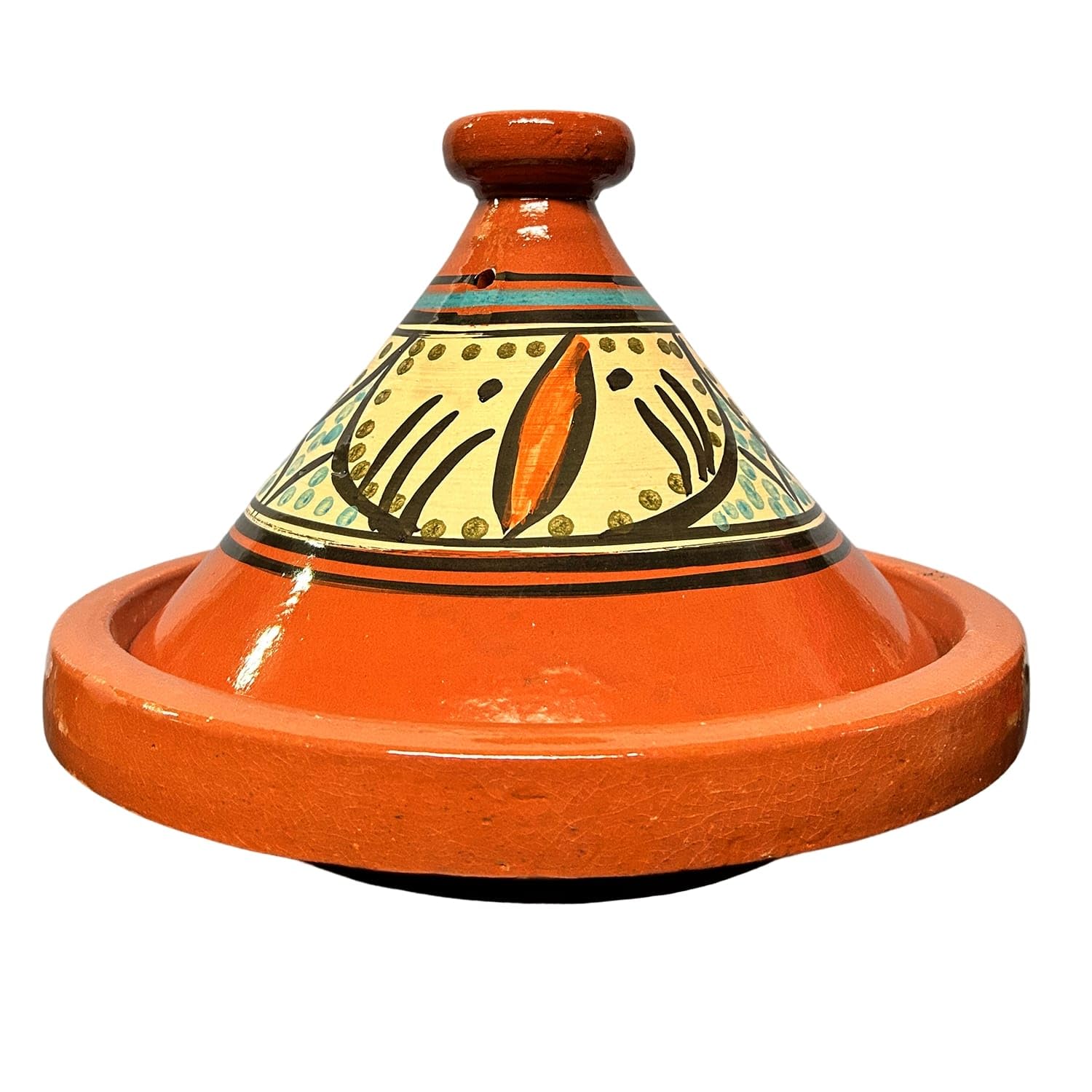 Tajine XL 35 cm in Terracotta Dipinta a Mano – Pentola Tradizionale Marocchina/Tunisina + Ebook Gratuito 2611251349