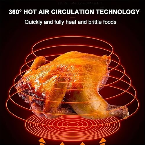 Miniatura 5 de Freidoras de aire para uso doméstico, freidora de aire de 3.2 L, horno bajo en grasa, sin aceite, 220 V, 50 Hz, color negro, tamaño 3.2 L, negro 3.2