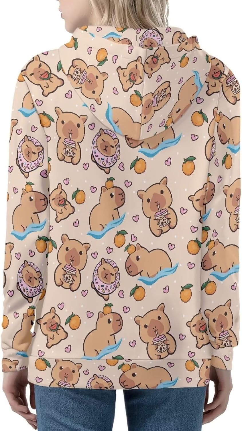 Womens Hoodies Zip Up Lightweight Long Sleeve Thin Hooded Sweathsirt Trendy Jacket - Image 4