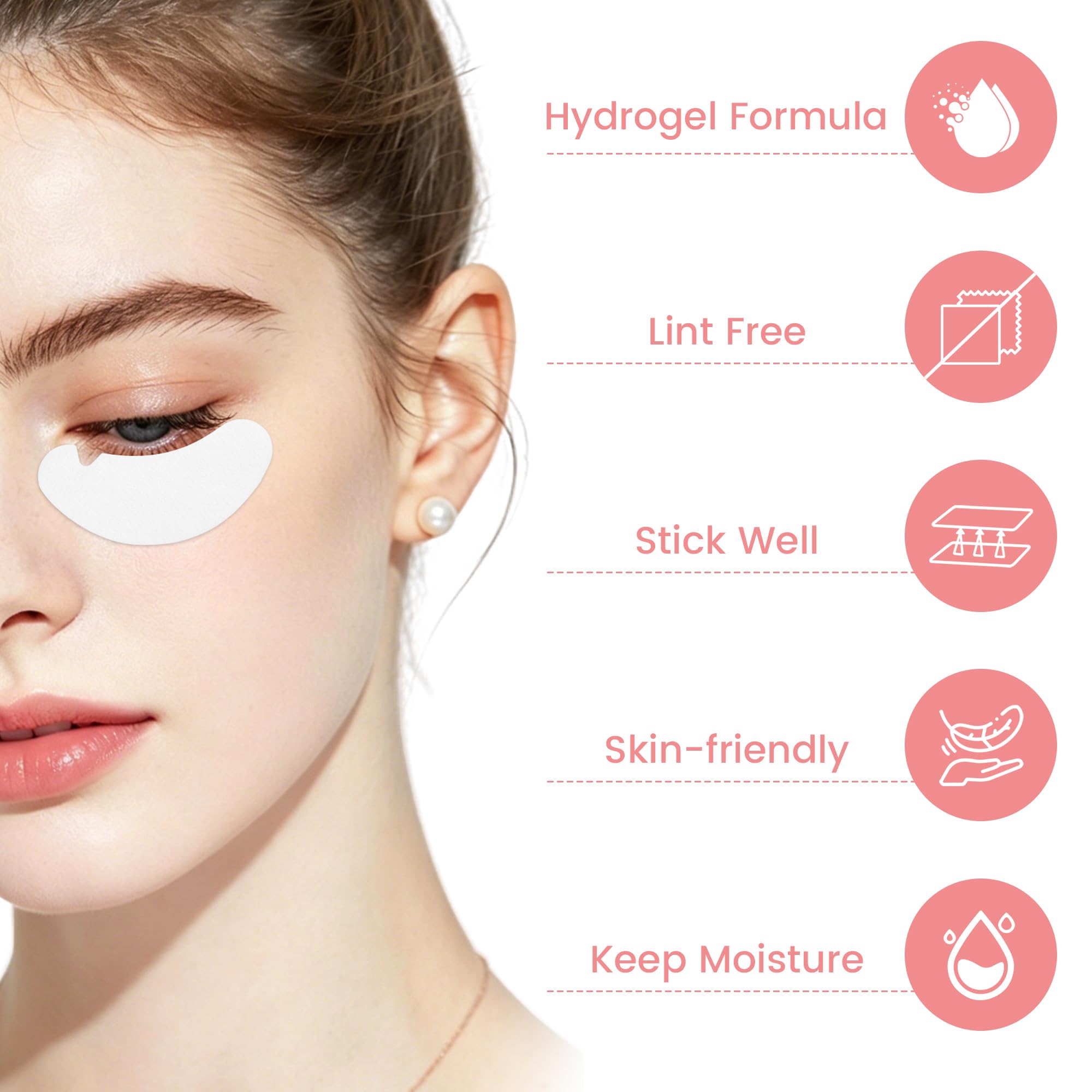 100 Paia Patch Occhi per Extension Ciglia Gel Patches per Lash Tech(V Pads,BEAUTY)