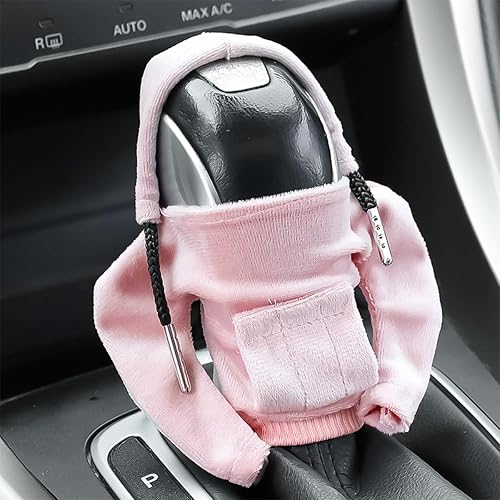 Miniatura 10 de zipelo Funda para pomo de palanca de cambios de automóvil, diseño de suéter de moda, bonita camisa con capucha para pomo de palanca de cambios de
