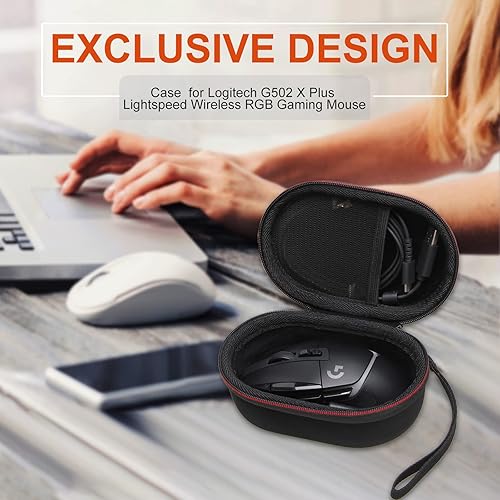 Miniatura 5 de LTGEM - Funda rígida de EVA para Logitech G502 X Plus Lightspeed Wireless RGB Gaming Mouse - Bolsa protectora de viaje para almacenamiento