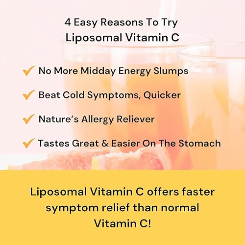 Miniatura 7 de Vitamina C liposomal  1,000 mg de vitamina C  Absorción profunda, pura, sin maíz y sin OGM  30 porciones