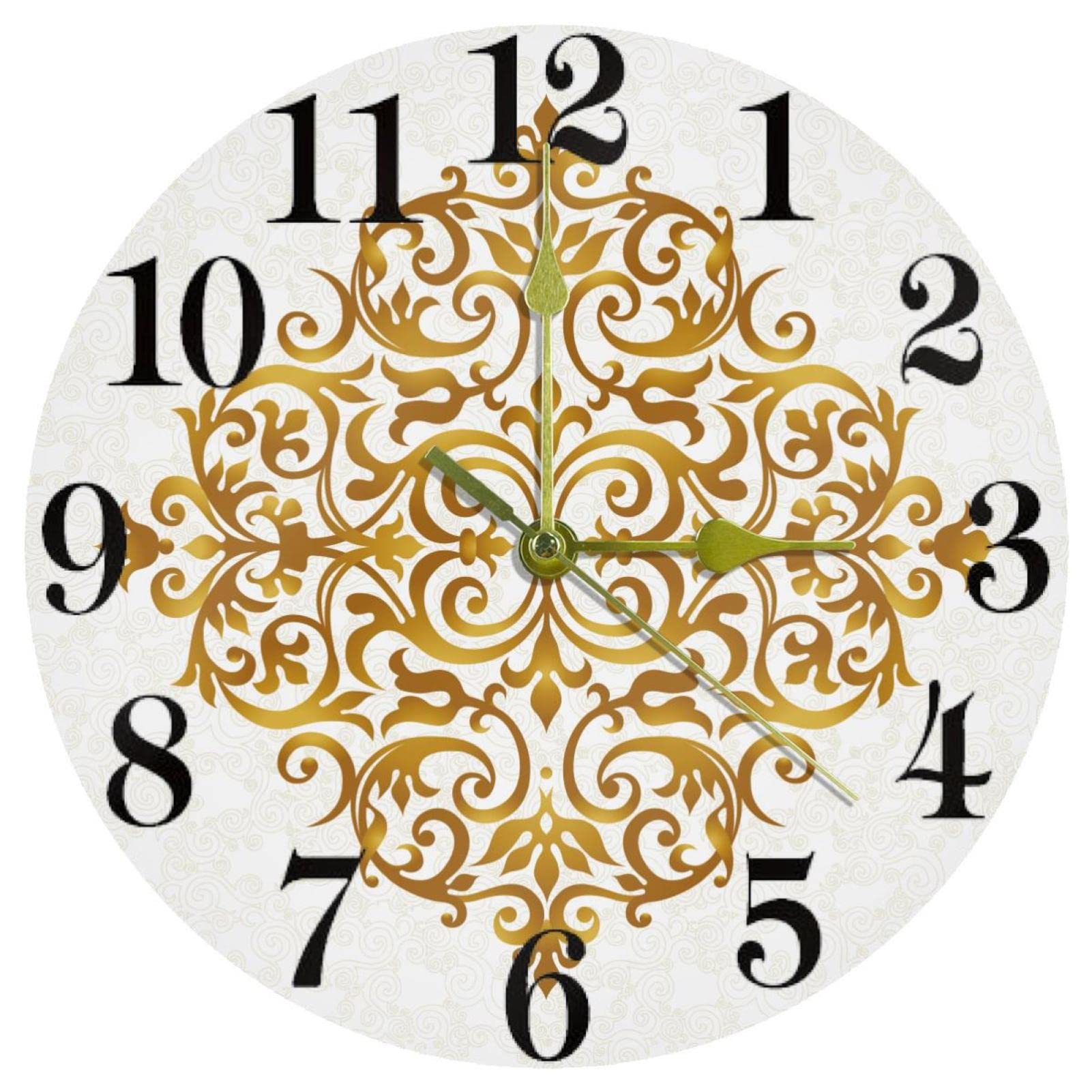 Horloge murale à quartz silencieuse de 25 cm sans tic-tac pour un sommeil paisible