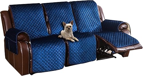 Miniatura 1 de LUFEIJIASHI Fundas antideslizantes para sofá reclinable de 3 plazas, fundas impermeables para sofá reclinable de 3 plazas, fundas de terciopelo para