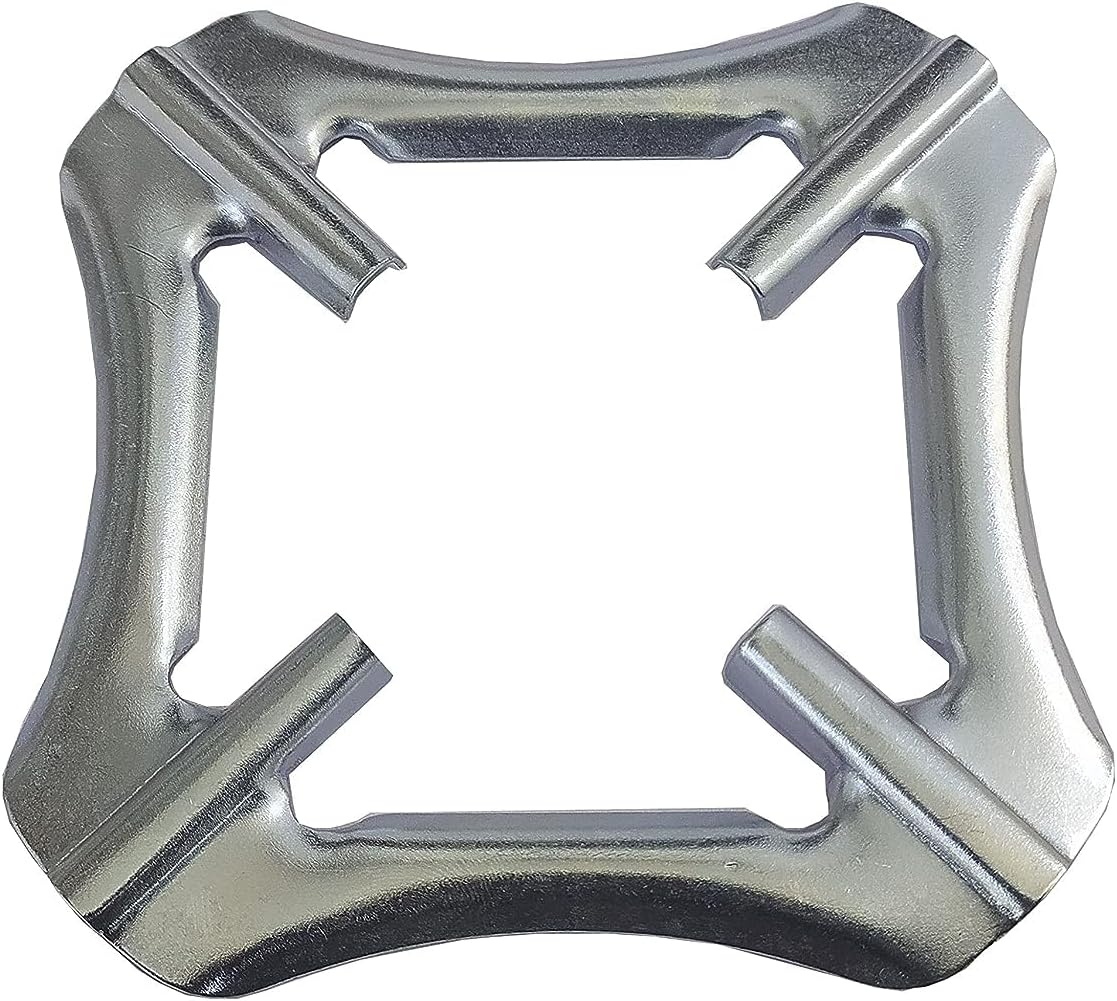 DELTA Gas Stove Parts | Gas Stove Silver Zink Plated Mini Pan Stand | Gas Stove Burner Grill | | Extra Attachment Jali | Removable Iron Grill | Strong Support | 12x12 CM Pack of 4