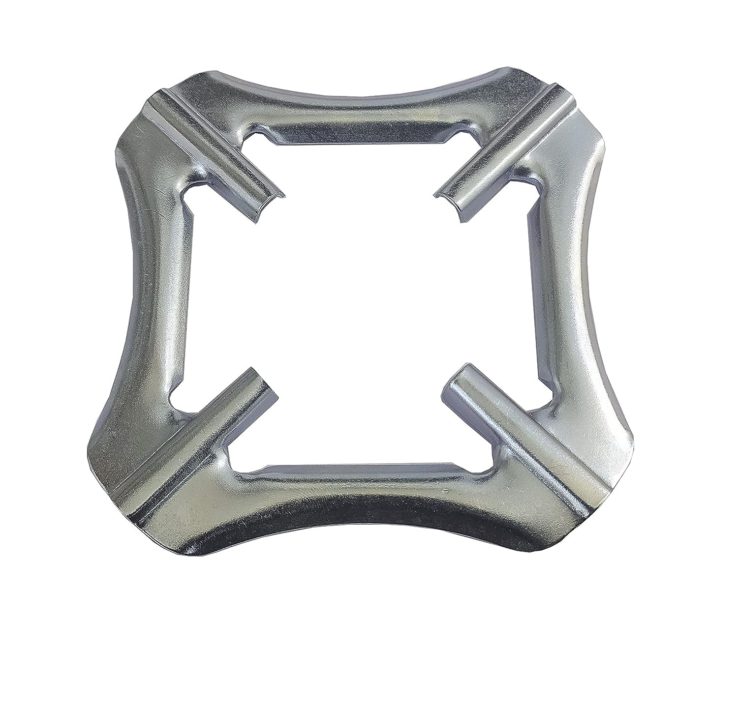 DELTA Gas Stove Parts | Gas Stove Silver Zink Plated Mini Pan Stand | Gas Stove Burner Grill | | Extra Attachment Jali | Removable Iron Grill | Strong Support | 12x12 CM Pack of 4