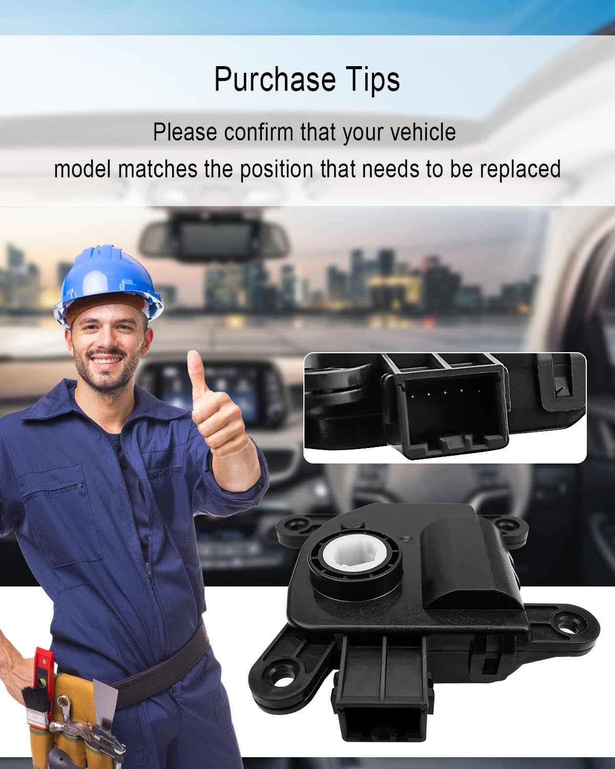 HVAC Air Intake Door Actuator Replace 97157-3T000 Fit for Hyundai Tucson 2016-2021, Palisade 2020-2022, Fit for Kia Sportage 2017-2021, K900 Quoris 2015-2017, Seltos 2021