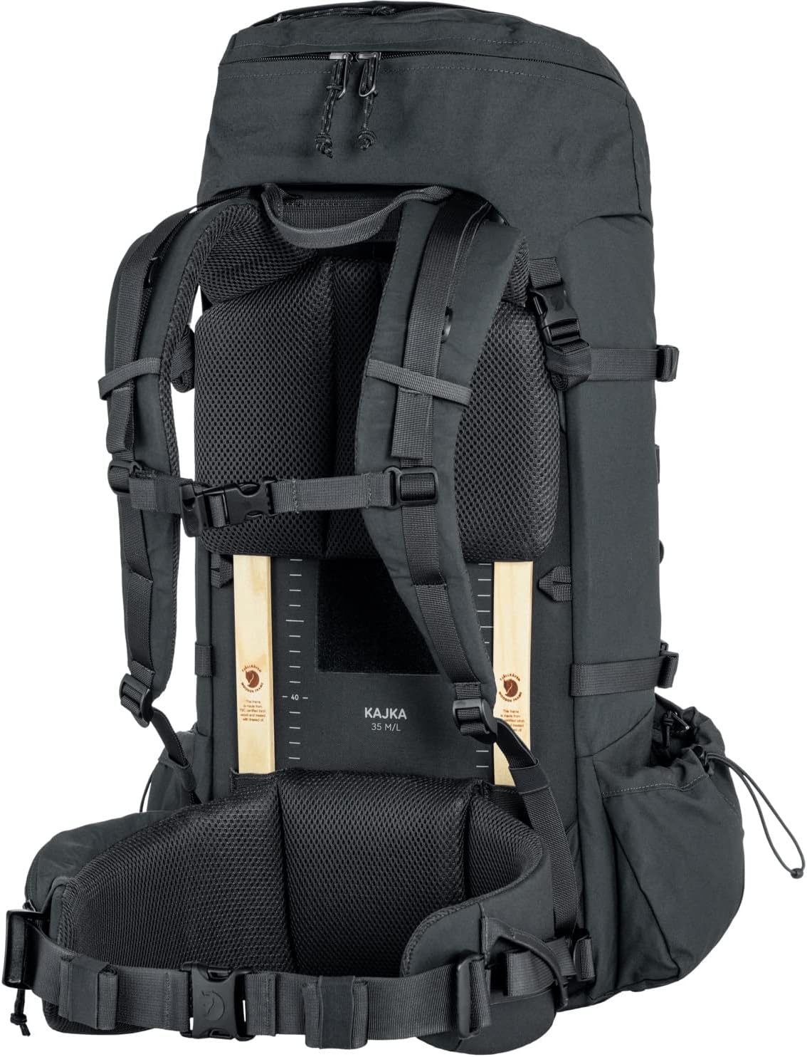 Fjallraven Unisex Kajka 35 M/L Sports backpack, Coal Black, One Size, Sport