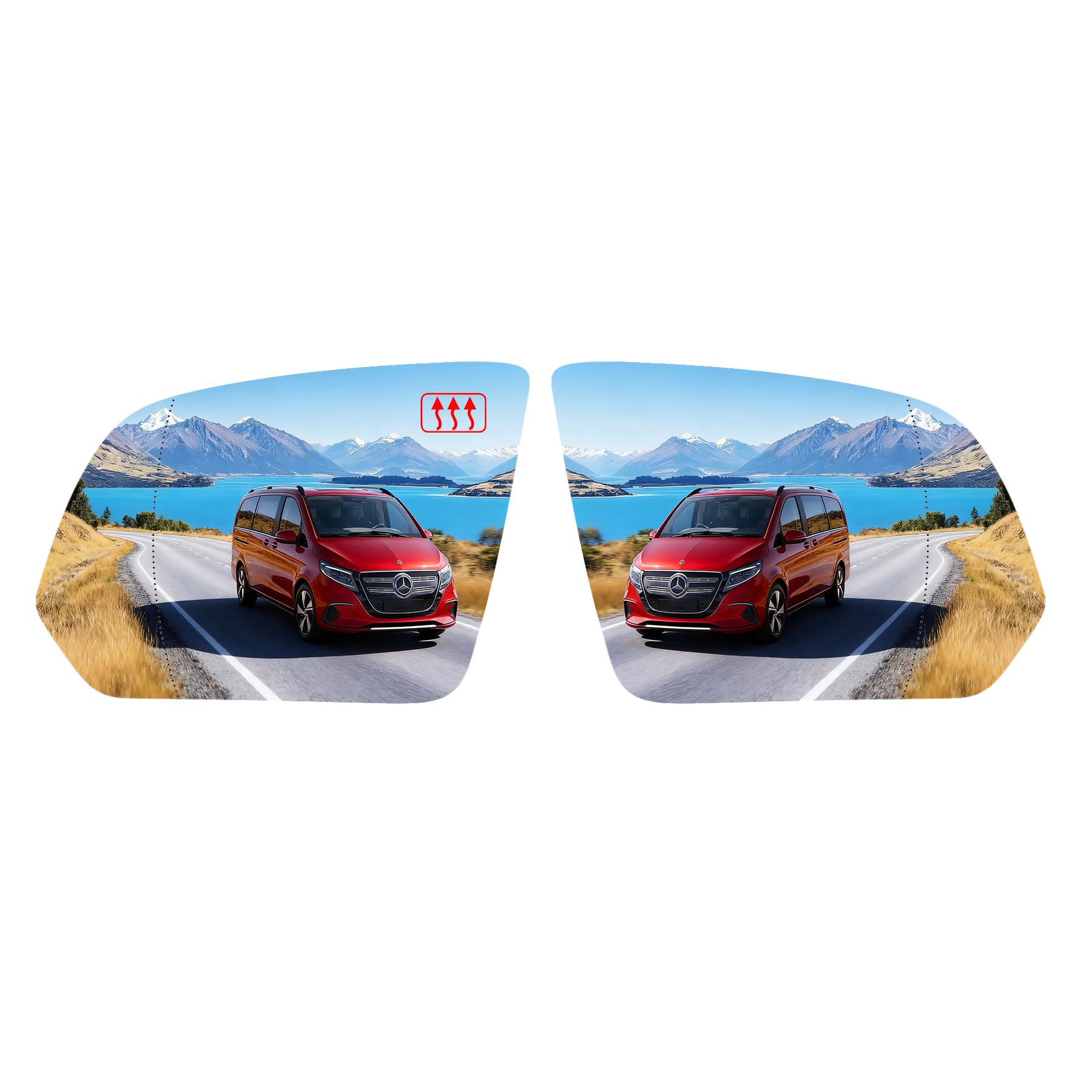 Lot de 2 rétroviseurs extérieurs pour Mercedes Vito/Classe V W447 2014-2025, chauffants, asphériques, gauche et droite, remplacement A4478111700 A4478111600