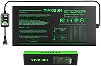 Vista 10 de VIVOSUN Tapete térmico para plántulas de 10"x20.75" con controlador de temperatura integrado, almohadilla térmica para plantas impermeable