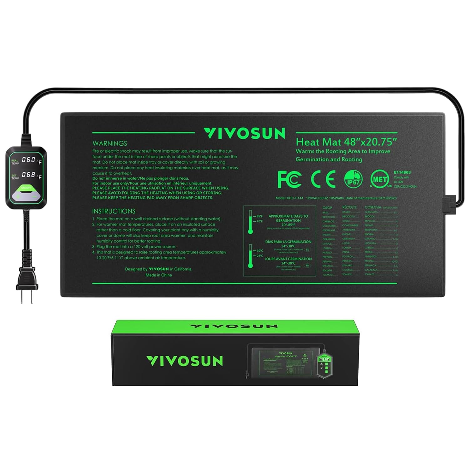 VIVOSUN 48 Inch Seedling Heat Mat
