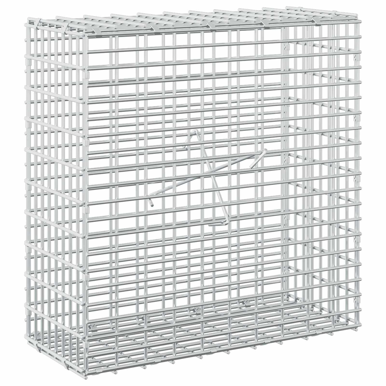 vidaXL Gabion with 3.5 mm Wire and 5x2.5 cm Mesh 50x20x50 cm