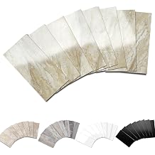 100-Pack Peel and Stick Backsplash Polished Beige Stone Tile Stickers, Upgraded Durable 3" x 6" PVC Stick on Wall Tile for Kitchen, Bathroom, Fireplace