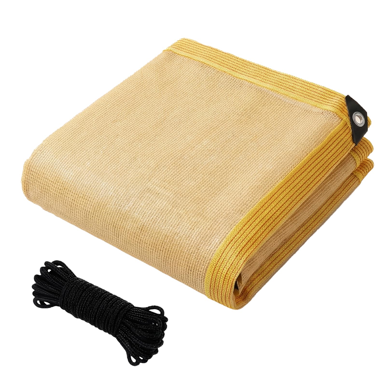 Red de Sombra,Tela de Red Sombra y Toldo Vela Rectangular,Toldos Exterior Terraza para Pergolas de Jardin Malla Ocultacion 1.9 m x 6.5 m Tasa de Sombreado 90% Malla de Ocultacion Jardin con Ojales