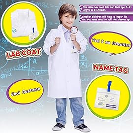 UNGLINGA Kids Science Experiment Kit with Lab Coat Scientist Costume Dress Up and Role Play Toys Gift for Boys Girls Kids Christmas Birthday Party