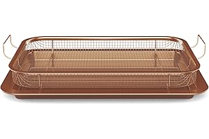 HONGBAKE Air Fryer Pan for Oven with Air Fry, Nonstick Baking Pan...