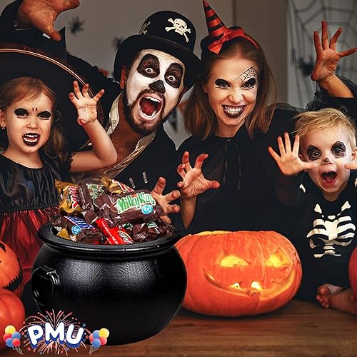 Miniatura 3 de PMU Caldero de Halloween  Molde de soplado, accesorio de plástico para fiestas, soporte para dulces para niños, recuerdos y suministros de fiesta de